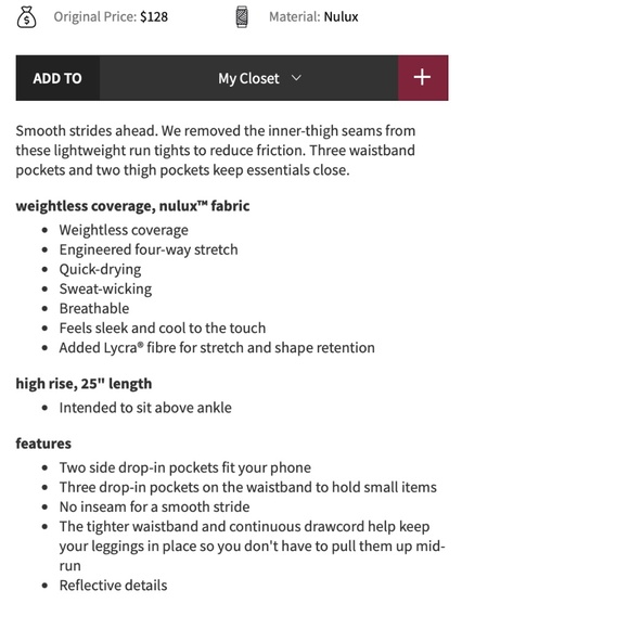 Lululemon Athletica Vibrant Pink Leggings - Picture 6 of 8